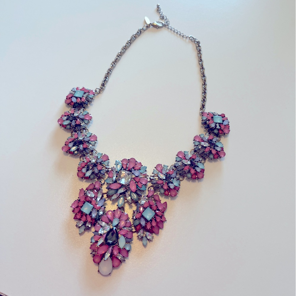 Blue and pink necklace